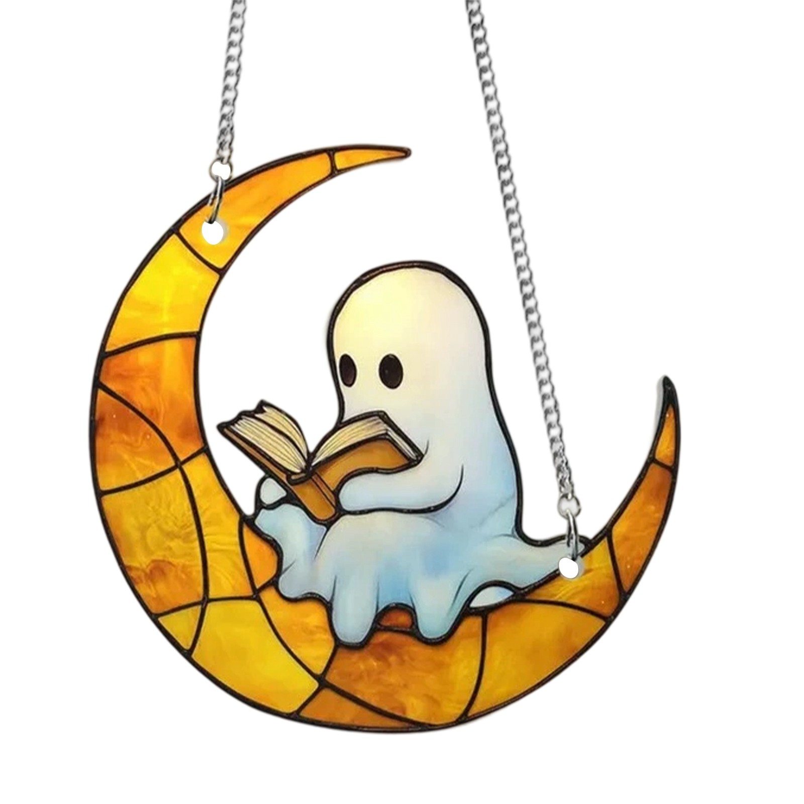 thumbnail image 2 of Colgantes Decorativos Acrílicos Para Halloween Con Forma De Avión Y Luna. Decoración Festiva Para Colgar Delante De La Decoración Atmosférica., 2 of 2